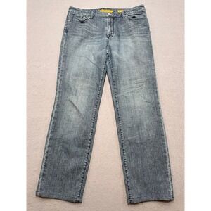 Seven7 Premium Jeans Women's 12 Blue Denim Medium Wash Straight Leg Mid Rise Fit